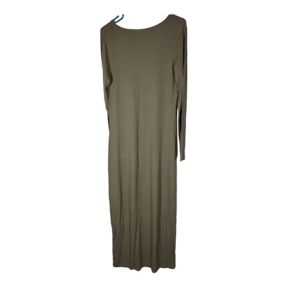 Samsoe Samsoe Patty Rib Long Sleeve Dress Covert Green - Picture 3 of 10